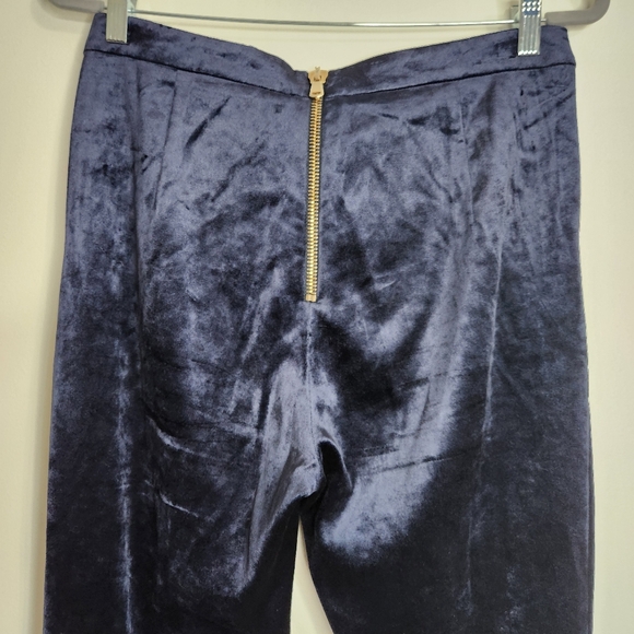 Pierre Balmain Dark Blue Velour 4 Button Highrise Straight Leg Pants Size 40 EU - Picture 9 of 16